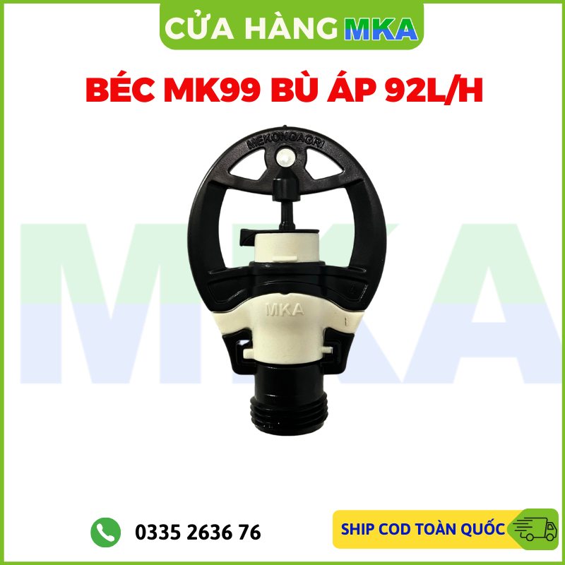 Béc tưới MK99 bù áp cho địa hình đồi dốc hoặc châm phân