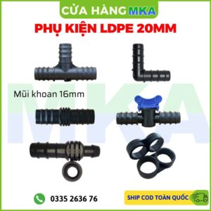 Phụ kiện LDPE 20mm hệ thống tưới tự động